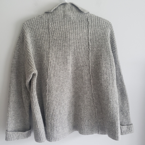 Free People Chunky Waffle Knit Turtleneck Sweater - Picture 4 of 8